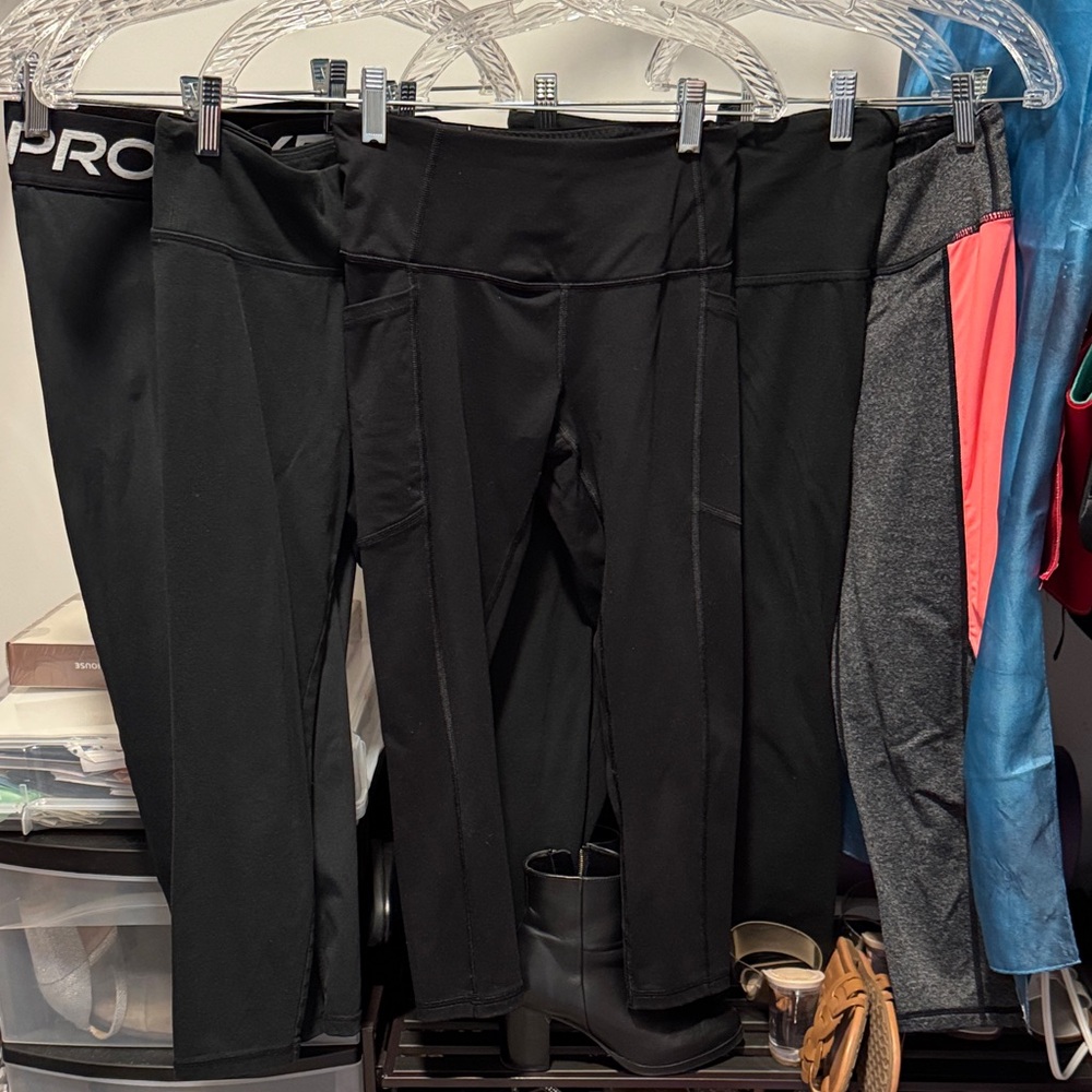 Black and Gray Athletic Leggings